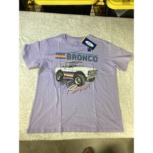 Ford Bronco Sunset Graphic Tee Womens Medium Purple Retro Car T-Shirt New 16775